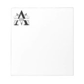Bloc-notes du bureau stationnaire initial Monogram (Devant)