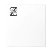 Bloc-notes du bureau stationnaire initial Monogram (Devant)