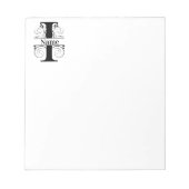 Bloc-notes du bureau stationnaire initial Monogram (Devant)