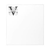 Bloc-notes du bureau stationnaire initial Monogram (Devant)