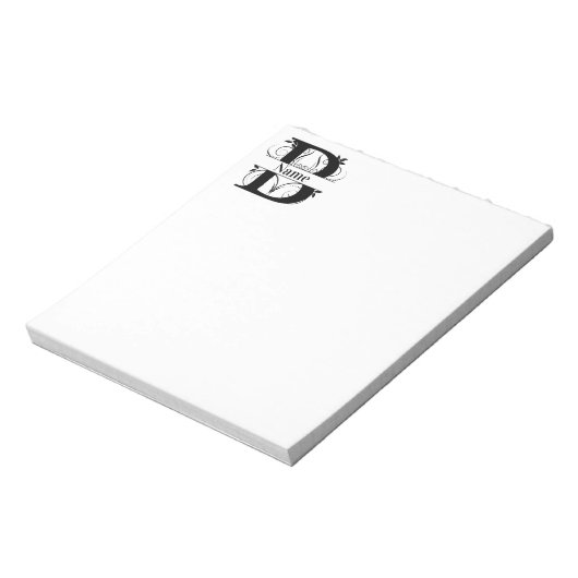 Bloc-notes du bureau stationnaire initial Monogram (Tourné)
