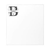 Bloc-notes du bureau stationnaire initial Monogram (Devant)