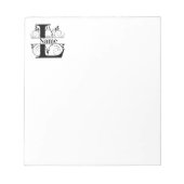 Bloc-notes du bureau stationnaire initial Monogram (Devant)