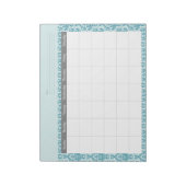 Bloc-notes du calendrier Damask mensuel (Tourné)