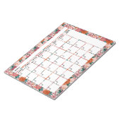 Bloc-notes du calendrier des fleurs tropicales en  (Incliné)