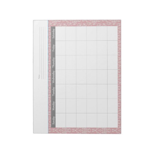 Bloc-notes du calendrier du calendrier des damas d (Tourné)