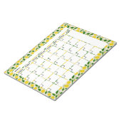 Bloc-notes du calendrier Zesty Lemon (Incliné)