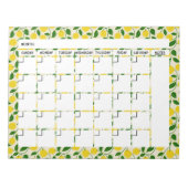 Bloc-notes du calendrier Zesty Lemon (Devant)