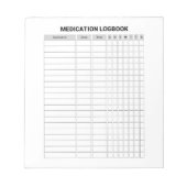 Bloc-notes du carnet de médicaments (Devant)