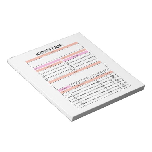 Bloc-notes du gestionnaire de suivi des affectatio (Incliné)