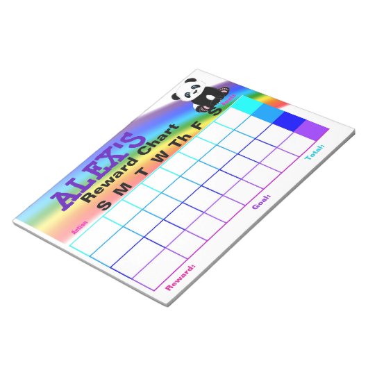 Bloc-notes du graphique de récompense (Incliné)