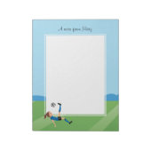 Bloc-notes du joueur de football féminin (Tourné)