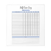 Bloc-notes du journal d'autosoins (Devant)