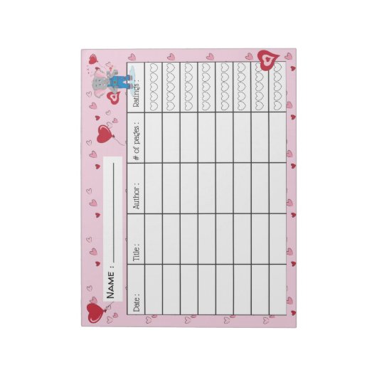 Bloc-notes du journal de lecture pour enfants de f (Tourné)