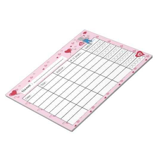 Bloc-notes du journal de lecture pour enfants de f (Incliné)