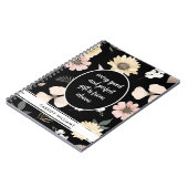 Bloc-notes du journal de prière des fleurs noires (Côté gauche)