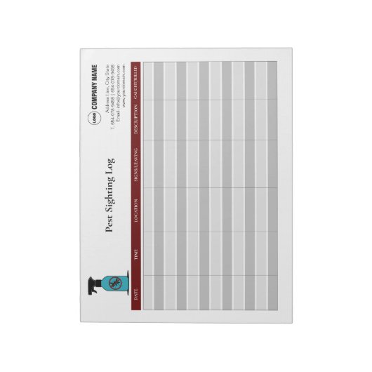 Bloc-notes du journal de surveillance des parasite (Tourné)