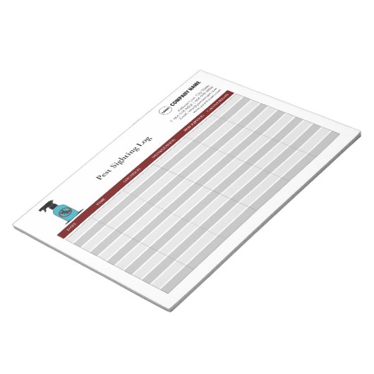 Bloc-notes du journal de surveillance des parasite (Incliné)