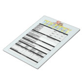 Bloc-notes du Journal des baby-sitters bleu (Incliné)