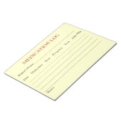 Bloc-notes du journal des médicaments (blanc) (Incliné)