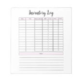 Bloc-notes du journal des stocks pour petites entr (Devant)