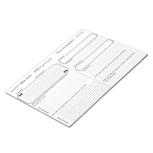 Bloc-notes du journal d'étude biblique SOAP (Incliné)