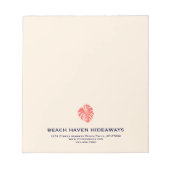 Bloc-notes du logo de la feuille de monstère tropi (Devant)