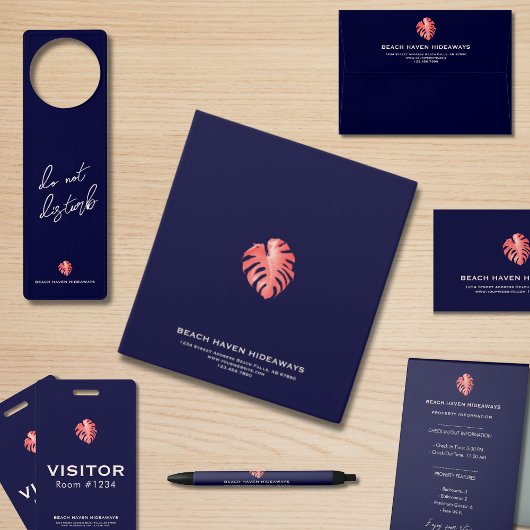 Bloc-notes du logo de la feuille de monstère tropi