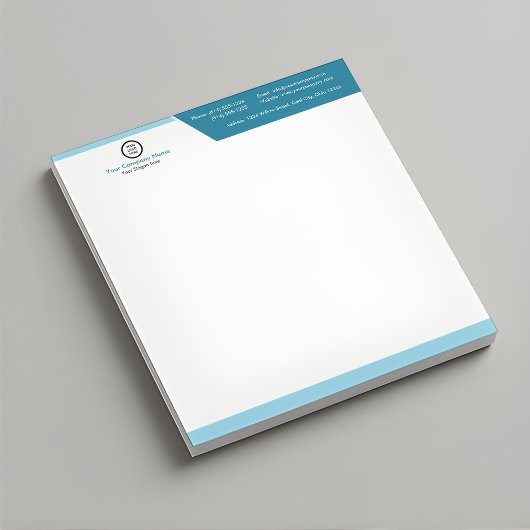 Bloc-notes du logo d'entreprise | Bloc-notes d'aff