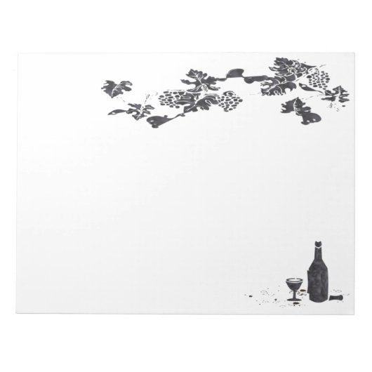 Bloc-notes du menu Vin (Devant)