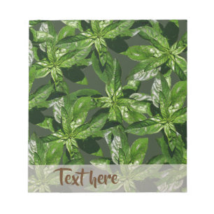 Bloc-notes du Motif Plante Basil