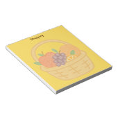Bloc-notes du panier de fruits à acheter (Incliné)