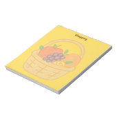 Bloc-notes du panier de fruits à acheter (Tourné)