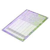 Bloc-notes du plan de menu personnalisé hebdomadai (Incliné)