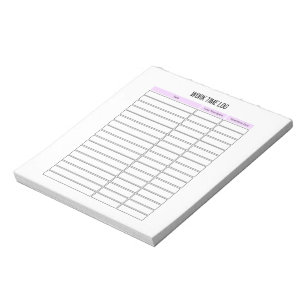 Bloc-notes du planificateur de journal du temps de