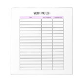 Bloc-notes du planificateur de journal du temps de (Devant)