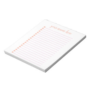 Bloc-notes du planificateur de liste de contrôle p
