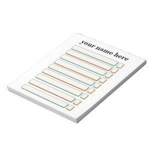 Bloc-notes du planificateur de liste de contrôle p