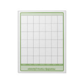 Bloc-notes du planificateur de menu mensuel (Tourné)