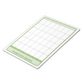 Bloc-notes du planificateur de menu mensuel (Incliné)