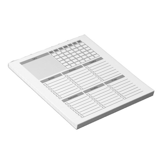 Bloc-notes du planificateur de programme quotidien (Incliné)