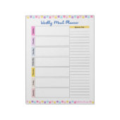 Bloc-notes du planificateur de repas (Tourné)