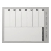 Bloc-notes du planificateur de repas | Gris (Devant)