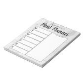 Bloc-notes du planificateur de repas hebdomadaire  (Tourné)