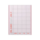 Bloc-notes du planificateur de repas hebdomadaire (Tourné)