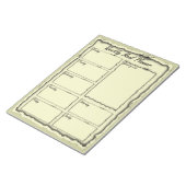 Bloc-notes du planificateur de repas hebdomadaire (Incliné)