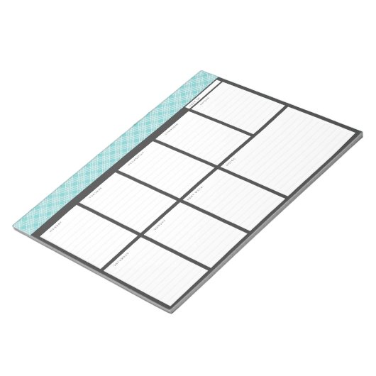 Bloc-notes du planificateur hebdomadaire (Incliné)