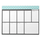 Bloc-notes du planificateur hebdomadaire (Devant)