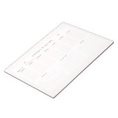 Bloc-notes du planificateur hebdomadaire 8,5 x 11 (Incliné)