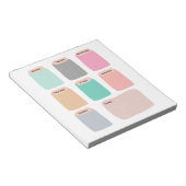 Bloc-notes du planificateur hebdomadaire coloré (Incliné)